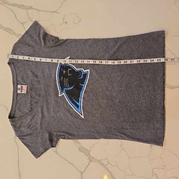 NFL x Victoria's Secret Carolina Panthers T-Shirt Gray Blue Womens Size Medium - Picture 3 of 8